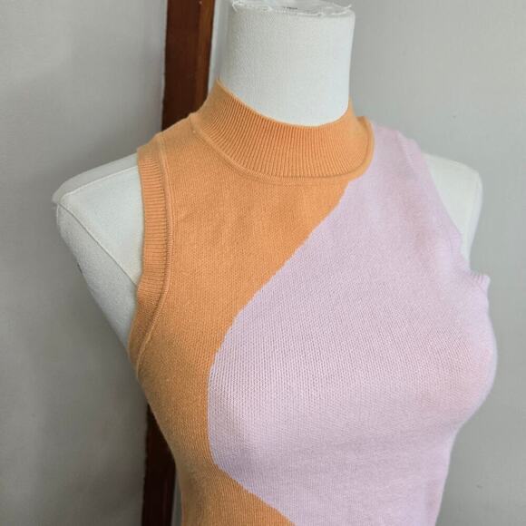 LA HEARTS Y2K Aesthetic Orange/ Pink Knit Sleeveless Top Small - Picture 2 of 11